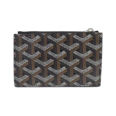 Pre-owned Goyard Black Coated Canvas Leather Coin Purse/coin Case ()