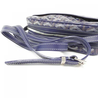 Pre-owned Goyard Blue Navy Coated Canvas Shoulder Bag ()