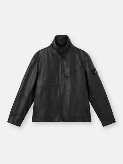 Stone Island Coach Jacket With Padded Lining And Snap Pockets
