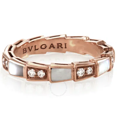 Bvlgari Serpenti Viper 18k Rose Gold 0.21 Ct 1 Band Ring
