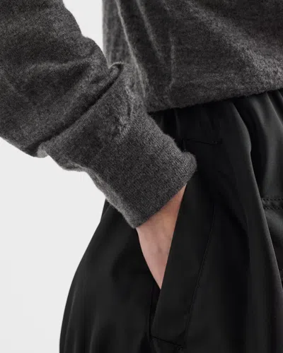 Prada Patch-pocket Drawstring Midi Skirt In Black