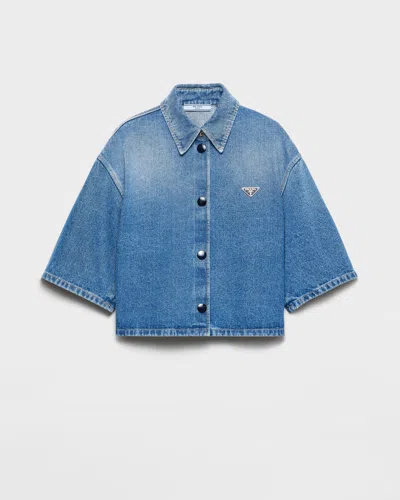 Prada Denim Shirt In Blue