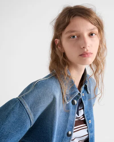 Prada Denim Shirt In Blue