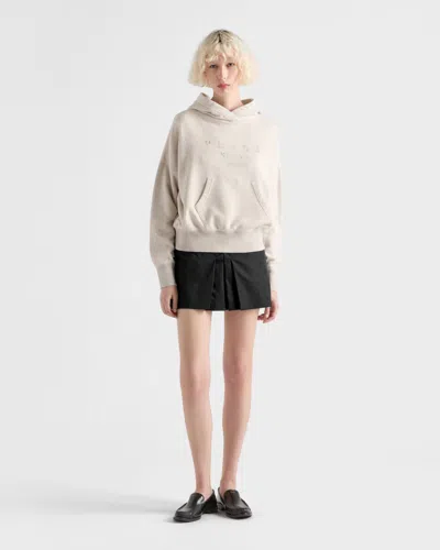 Prada Black Re-nylon Mini Skirt In Black