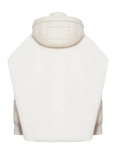 Moorer Down Jacket With Waistcoat In White