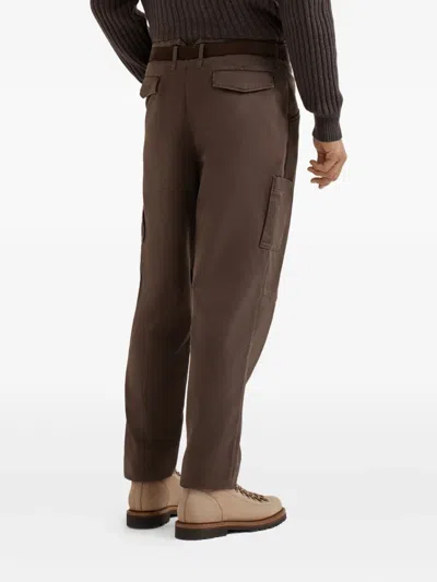 Brunello Cucinelli Straight-leg Trousers In Brown
