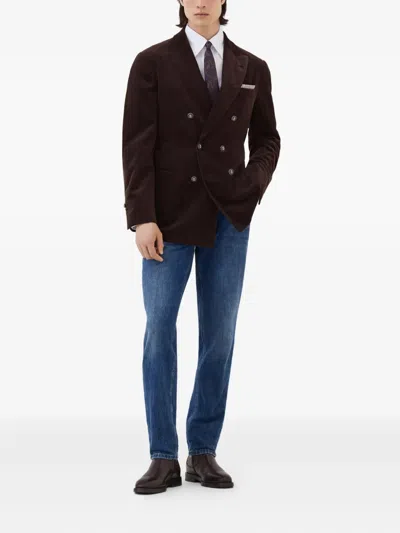 Brunello Cucinelli Men's Basic Fit Solid Sport Shirt With Button-down Collar