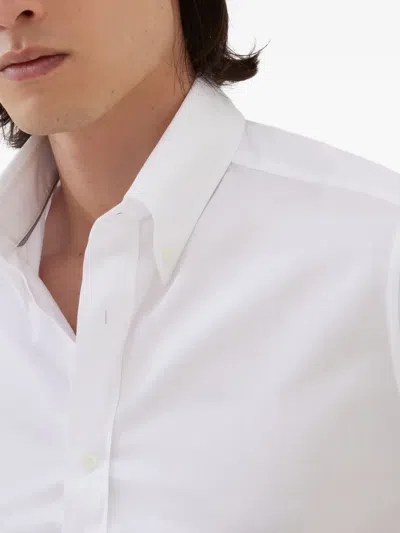 Brunello Cucinelli Men's Basic Fit Solid Sport Shirt With Button-down Collar