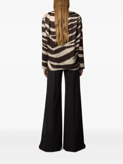 Nina Ricci Zebra-print V-neck Top
