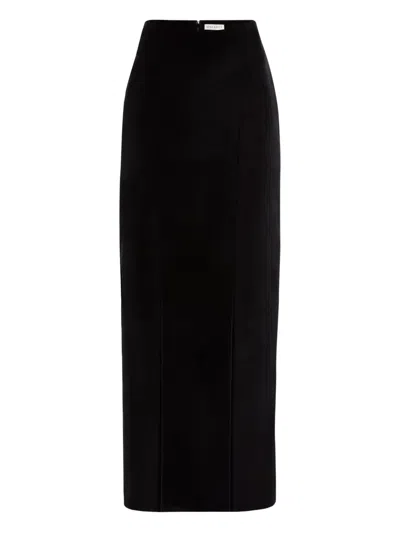 Nina Ricci Velvet Slit Maxi Skirt