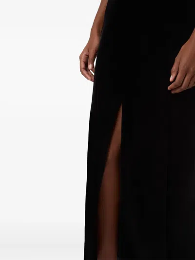 Nina Ricci Velvet Slit Maxi Skirt