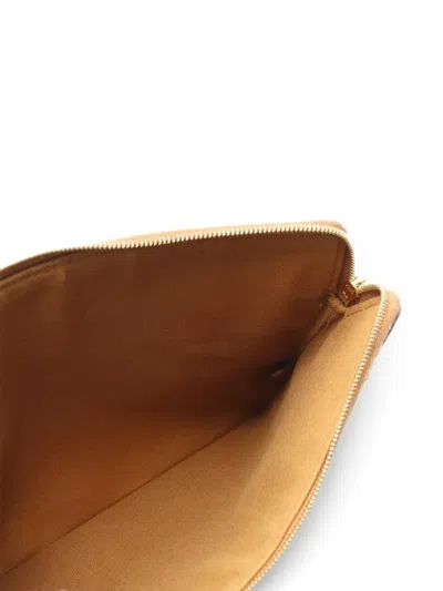 Pre-owned Celine 2010s Small Triomphe Pattern Clutch Bag In Black
