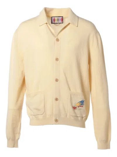 Pre-owned Gucci 2023 Lovelight Embroidered Cardigan In Yellow