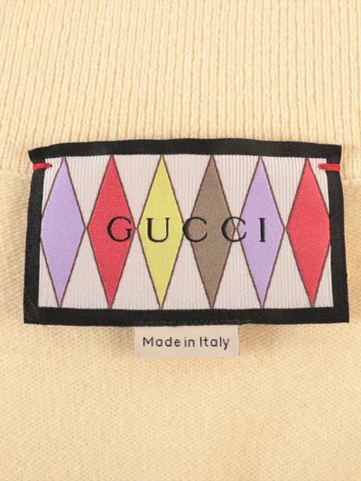 Pre-owned Gucci 2023 Lovelight Embroidered Cardigan In Yellow