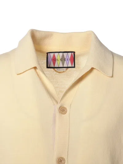 Pre-owned Gucci 2023 Lovelight Embroidered Cardigan In Yellow