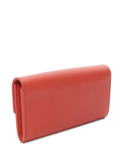 Pre-owned Chanel 2019 Coco Mark Wallet In Red