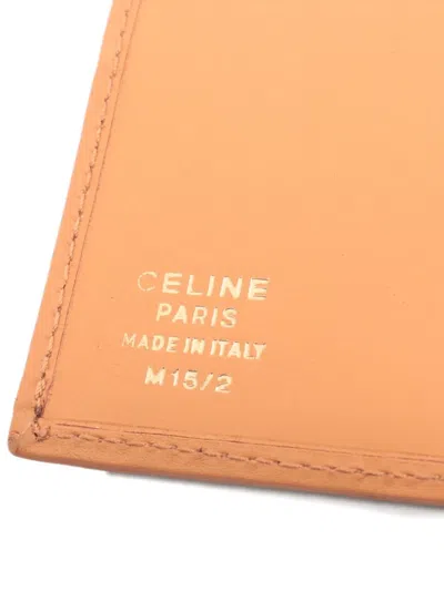 Pre-owned Celine Macadam Monogram Leather Long Wallet In Brown