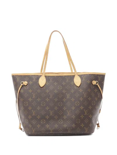 Pre-owned Louis Vuitton 2008 Neverfull Mm Monogram Tote Bag In Brown