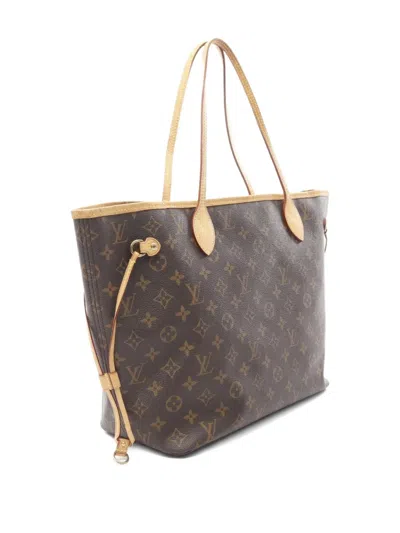Pre-owned Louis Vuitton 2008 Neverfull Mm Monogram Tote Bag In Brown
