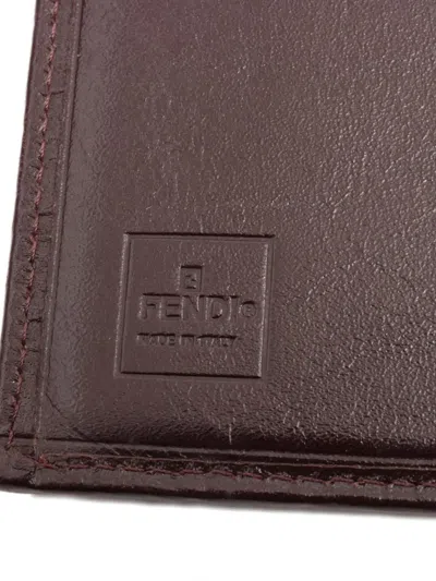 Pre-owned Fendi Zucca Monogram Pattern Wallet In Brown
