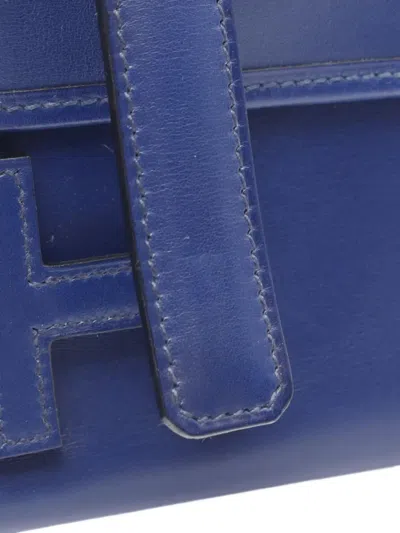 Pre-owned Hermes 2006 Jije Clutch Bag In Blue