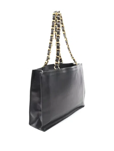 Pre-owned Chanel 90s Leather Chain Tote Bag