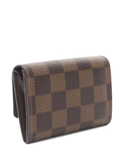 Pre-owned Louis Vuitton 2007 Damier Ebène Coin Purse In Brown