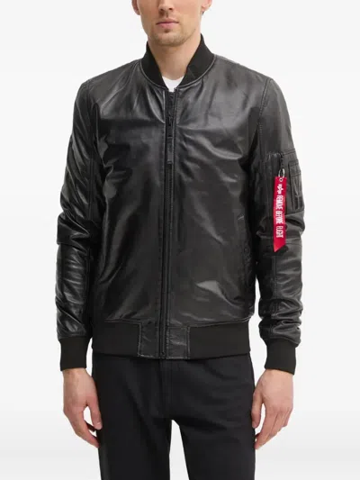 Alpha Industries Ma-1 Bomber Jacket In Black
