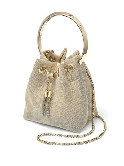 Jimmy Choo Bon Bon Metallic Mesh Top Handle Bag In Multi