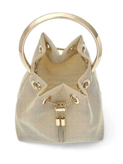 Jimmy Choo Bon Bon Metallic Mesh Top Handle Bag In Multi