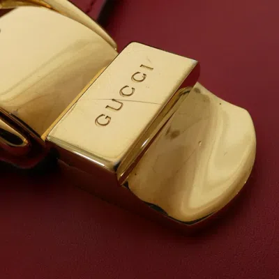 Pre-owned Gucci Sylvie Gold Leather Shoulder Bag ()