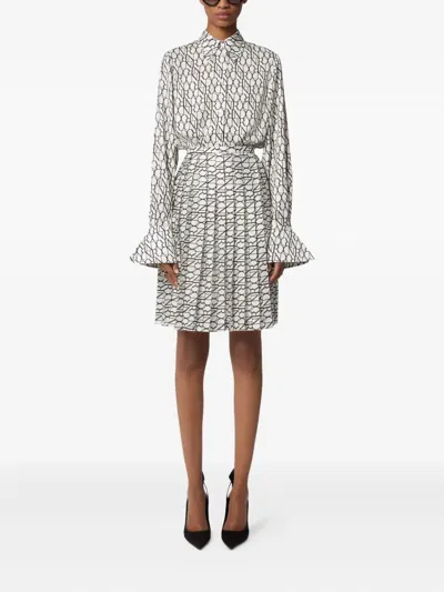 Nina Ricci Bell-cuff Printed Shirt