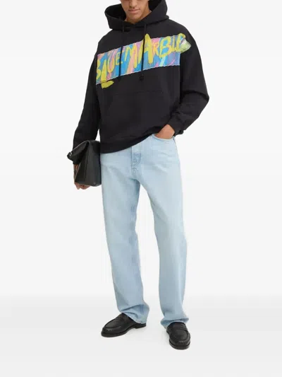 Bluemarble Logo-print Hoodie In Black