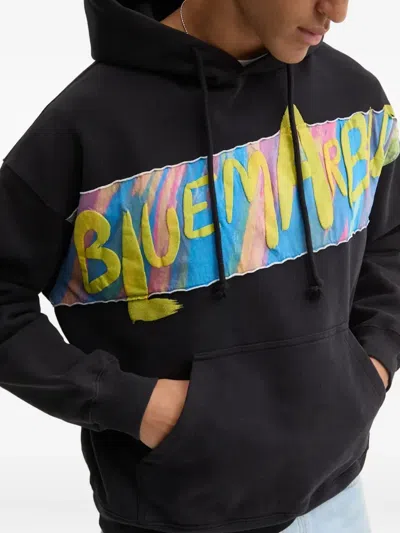 Bluemarble Logo-print Hoodie In Black