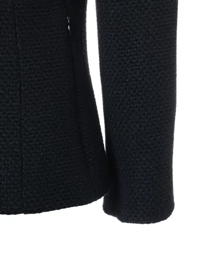 Pre-owned Chanel Textured Weave Jacket In Black