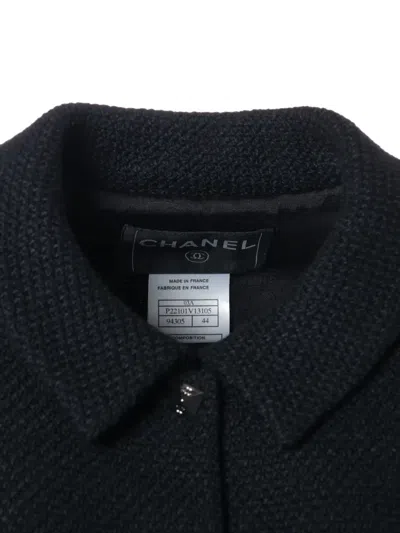 Pre-owned Chanel Textured Weave Jacket In Black