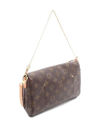 Pre-owned Louis Vuitton 2014 Favorite Mm Monogram Chain Shoulder Bag In Brown