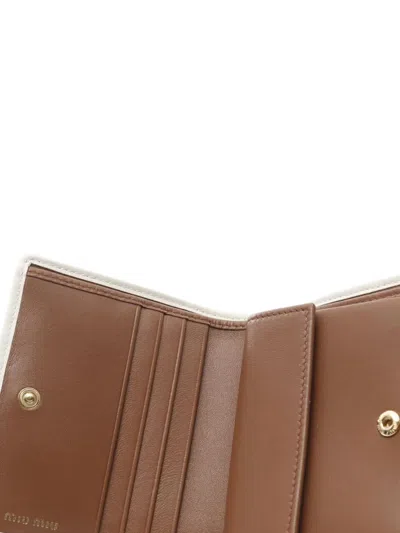 Pre-owned Miu Miu 2020s Matelassé Nappa Leather Wallet