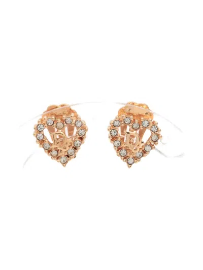 Pre-owned Dior Crystal-embellished Clip-on Earrings