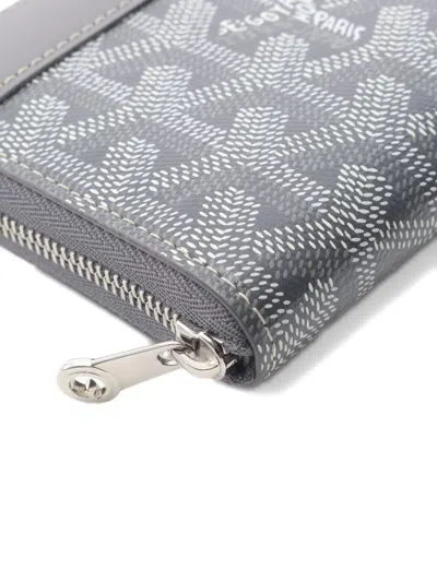 Pre-owned Goyard 10s Matignon Pm Zip-fastening Coin Purse In Gray