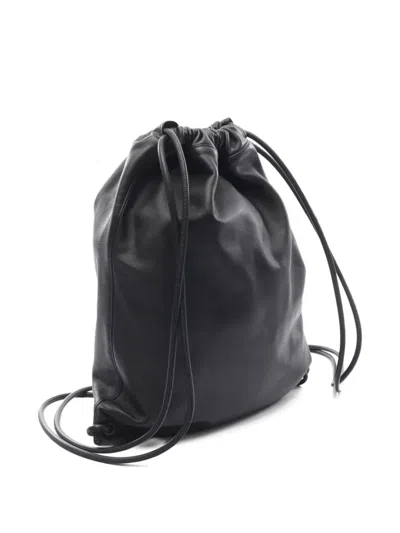 Pre-owned Saint Laurent 2010s Teddy Leather Drawstring Backpack