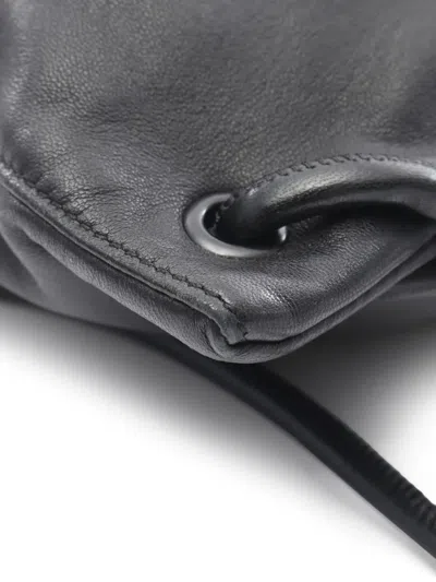 Pre-owned Saint Laurent 2010s Teddy Leather Drawstring Backpack