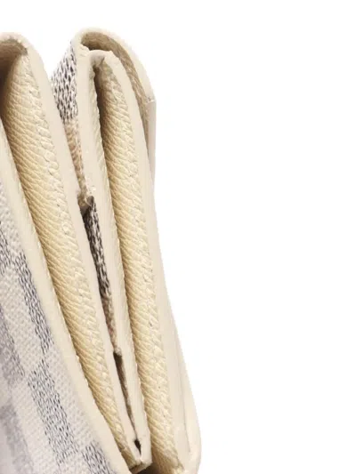 Pre-owned Louis Vuitton 2012 Damier Azur Origami Wallet In White