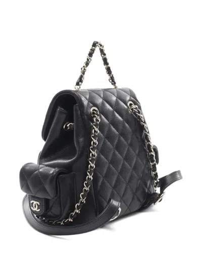 Pre-owned Chanel 2021 Duma Diamond-quilting Chain Backpack