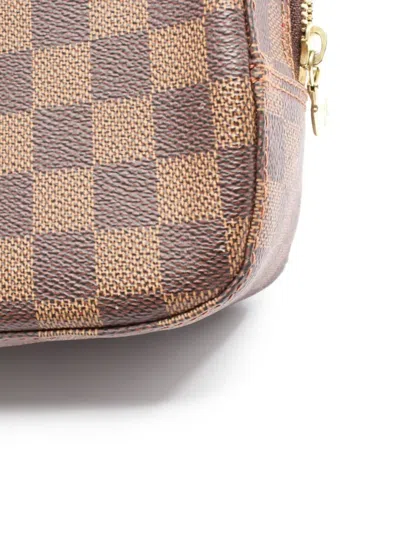 Pre-owned Louis Vuitton 2003 Spontini Damier-ebène Handbag In Brown