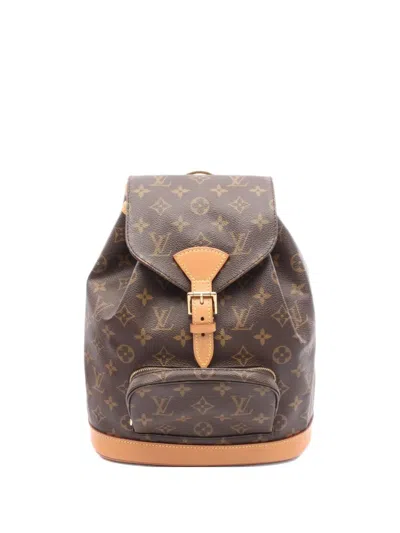 Pre-owned Louis Vuitton 1999 Montsouris Mm Monogram Leather Backpack