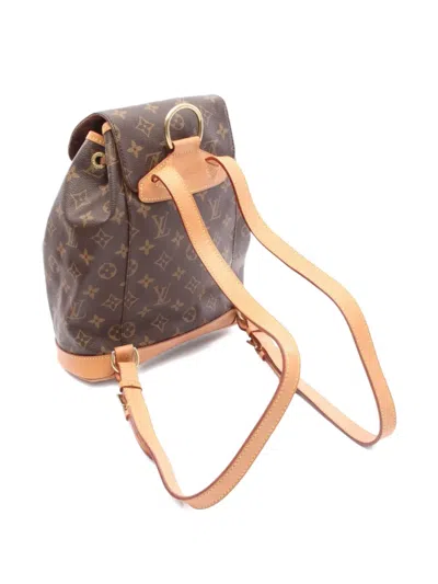 Pre-owned Louis Vuitton 1999 Montsouris Mm Monogram Leather Backpack