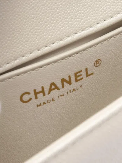 Pre-owned Chanel 2021 Small Boy Messenger Shoulder Bag In White