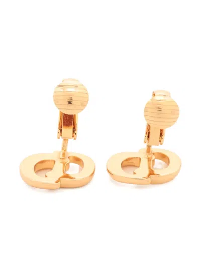 Pre-owned Dior Cd-logo Clasp Earrings