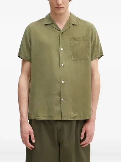 Barbour Mens Archer Relaxed-fit Woven Shirt Burnt Olive In Green